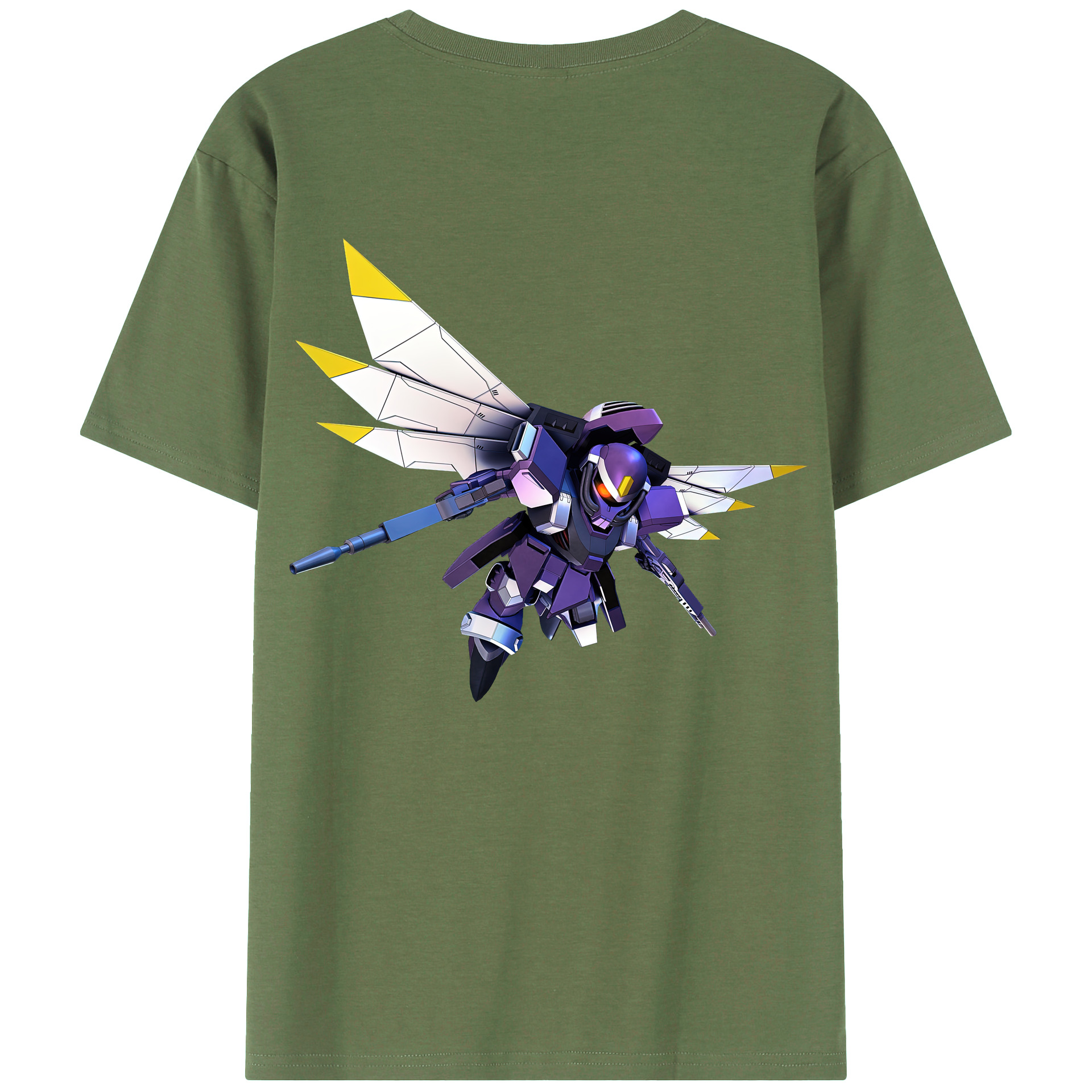 （画像用） 機動戦士ガンダム Mobile Suit Gundam 綿100％ メンズ半袖Tシャツ（バックプリント） 通気性
